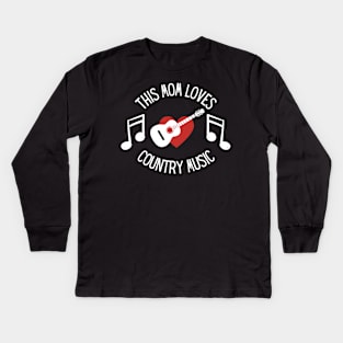 This Mom Loves Country Music Kids Long Sleeve T-Shirt